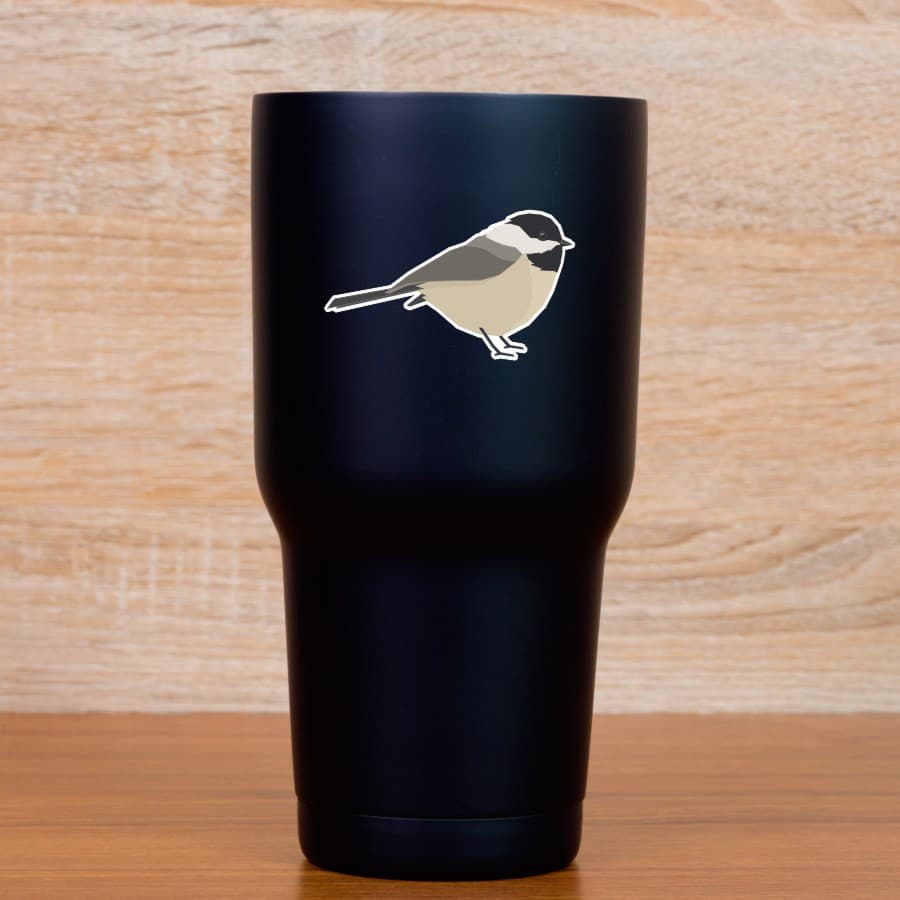StickerTalk Mirrored Carolina Chickadee Vinyl Sticker Sheet, 2.5 inches by 1.5 inches