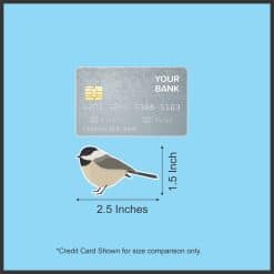 StickerTalk Mirrored Carolina Chickadee Vinyl Sticker Sheet, 2.5 inches by 1.5 inches