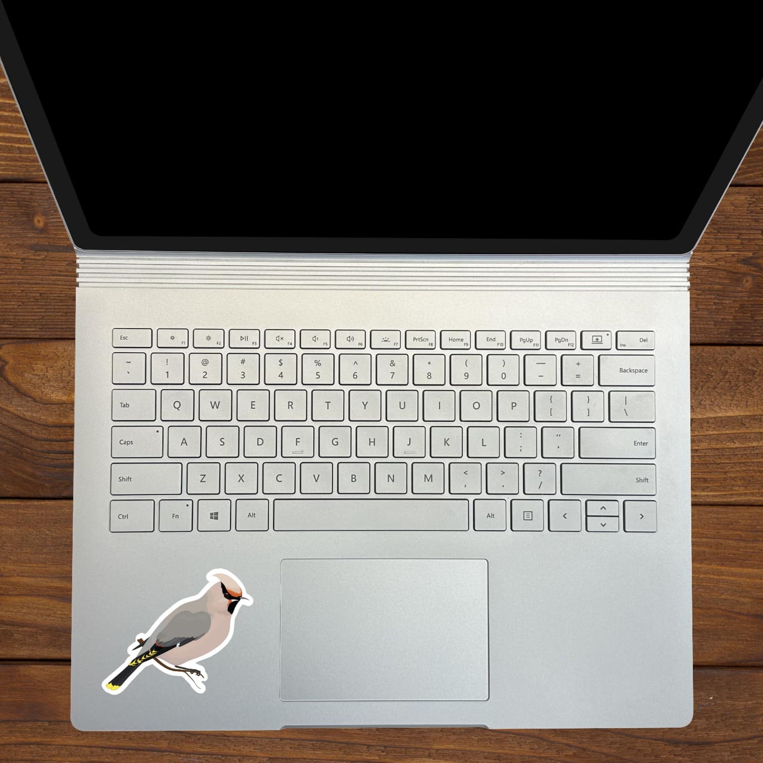 StickerTalk Cedar Waxwing Mirrored Vinyl Sticker Sheet, 3 inches by 2.5 inches