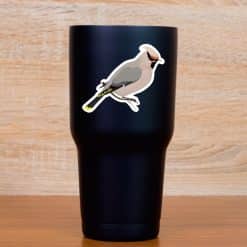 StickerTalk Cedar Waxwing Mirrored Vinyl Sticker Sheet, 3 inches by 2.5 inches
