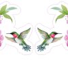 StickerTalk Mirrored Watercolor Hummingbird Vinyl Sticker Sheet, 3 inches by 2.5 inches
