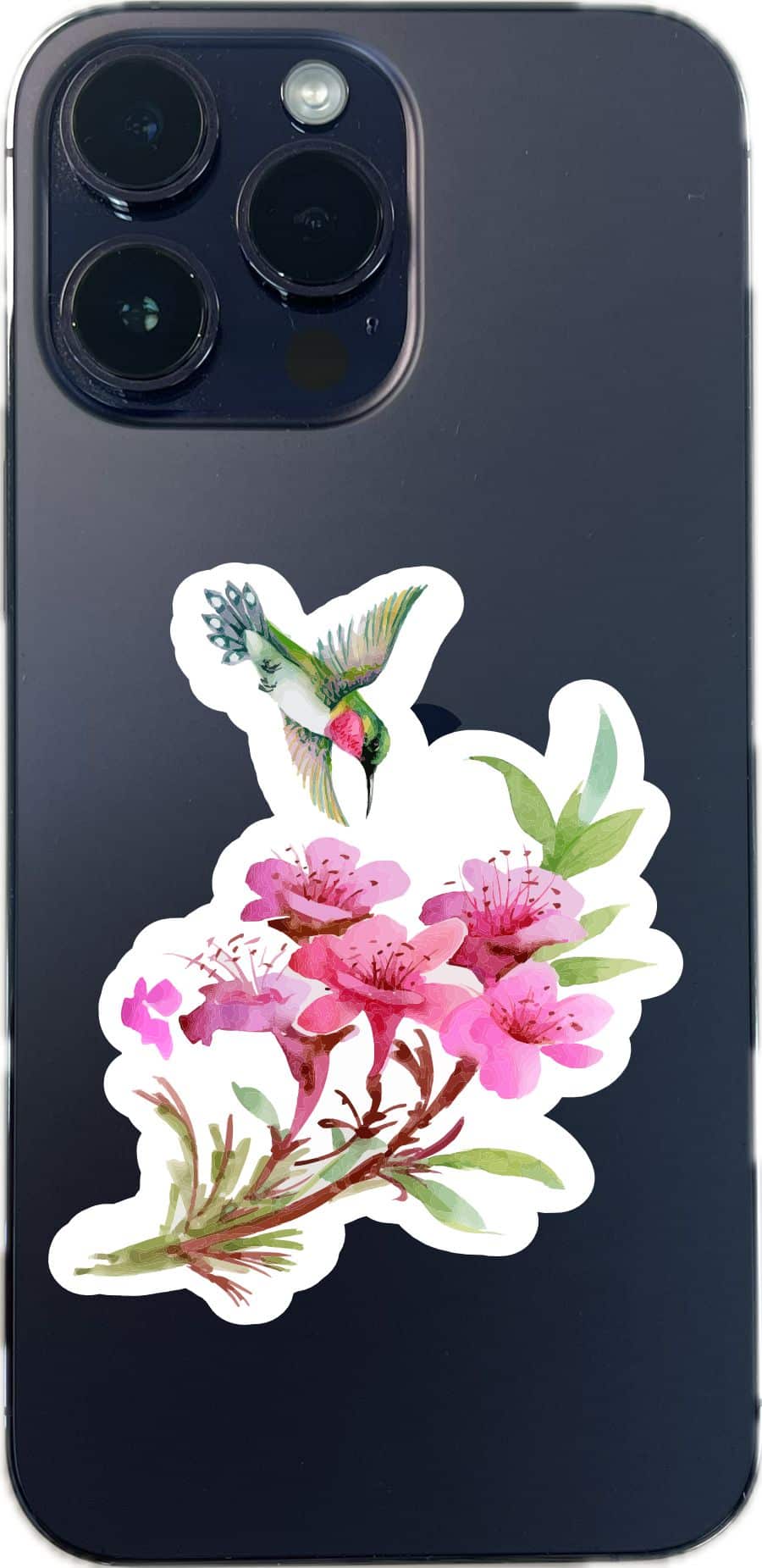 StickerTalk Mirrored Watercolor Hummingbird Vinyl Sticker Sheet, 3 inches by 2.5 inches