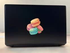 StickerTalk Multicolored Macarons Vinyl Sticker, 4 inches by 4 inches