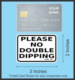 StickerTalk No Double Dipping Vinyl Sticker Sheet, 3 inches by 2 inches