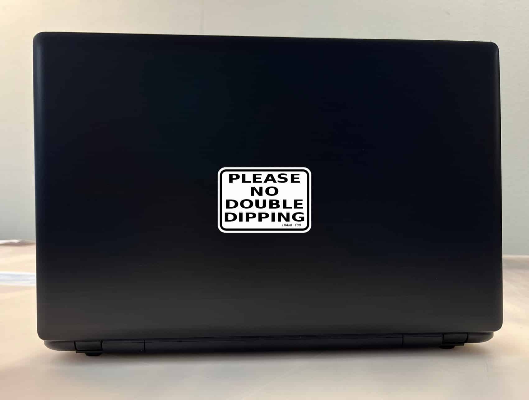 StickerTalk No Double Dipping Vinyl Sticker Sheet, 3 inches by 2 inches