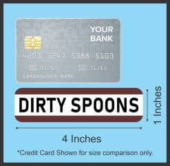 StickerTalk Clean Spoons Dirty Spoons Vinyl Sticker Sheet, 4 inches by 1 inch