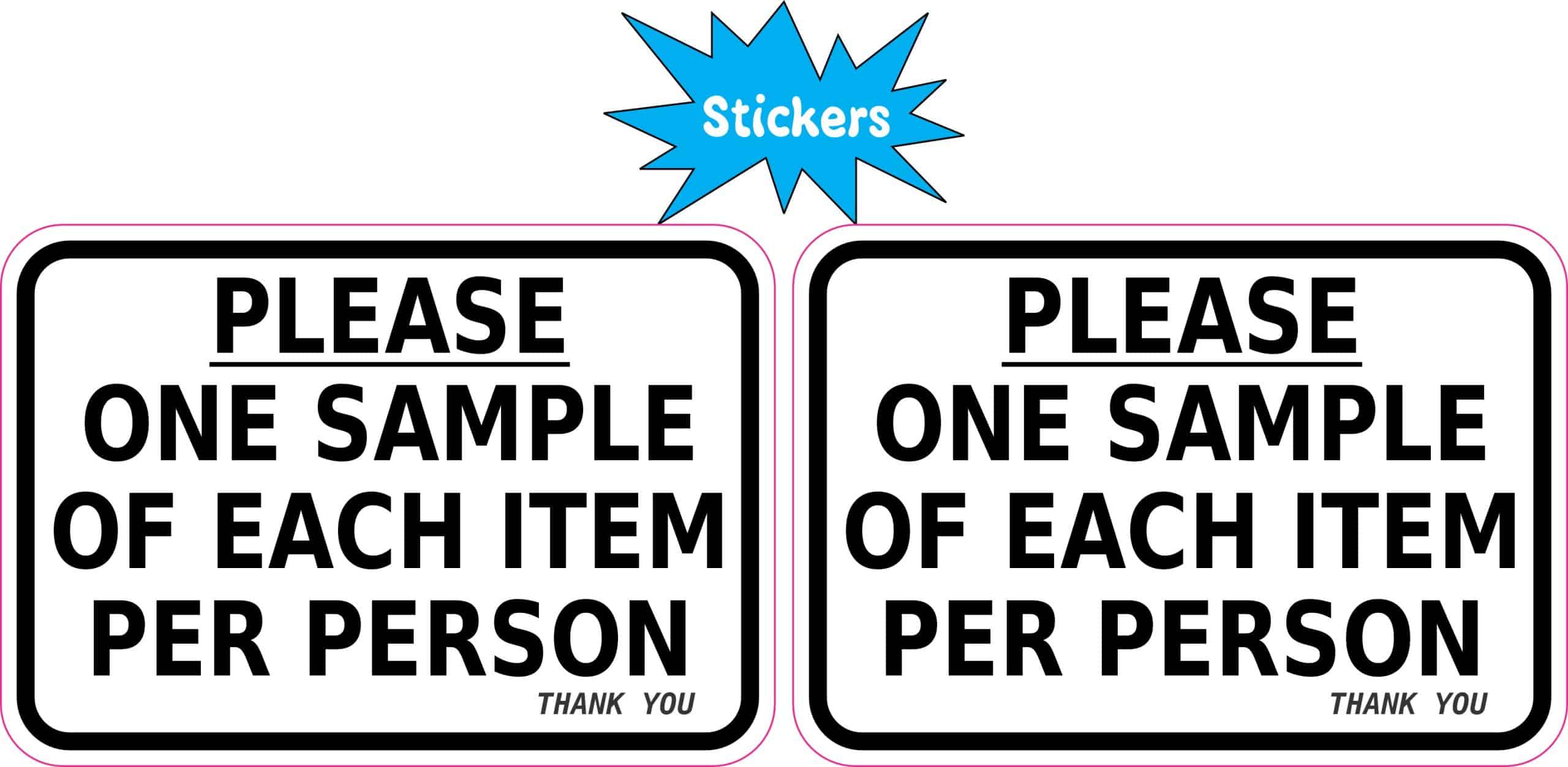 StickerTalk One Sample of Each Item Vinyl Sticker Sheet, 3 inches by 2 inches