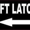 StickerTalk Lift Latch Left Arrow Vinyl Sticker, 5 inches by 3 inches