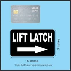 StickerTalk Lift Latch Right Arrow Vinyl Sticker, 5 inches by 3 inches