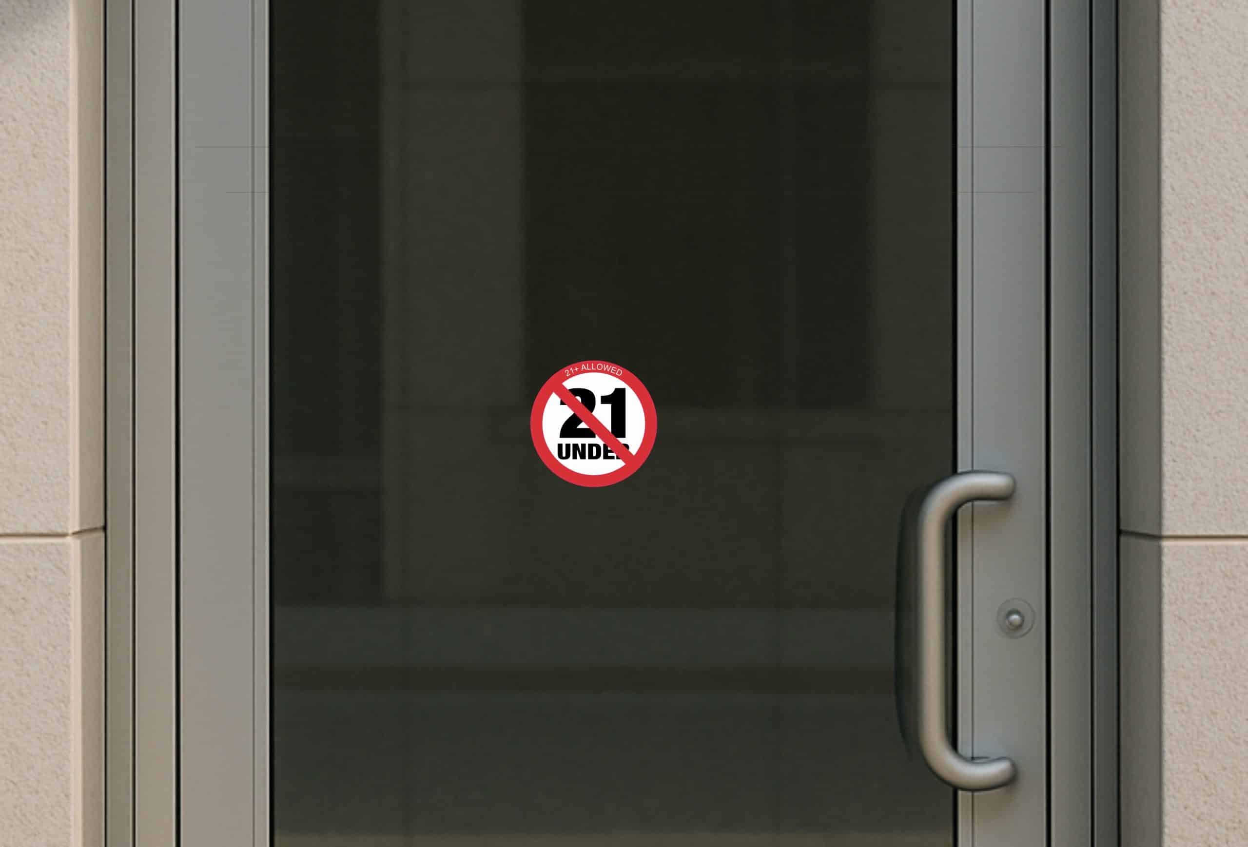 StickerTalk 21 Plus Allowed Vinyl Sticker, 5 inches by 5 inches