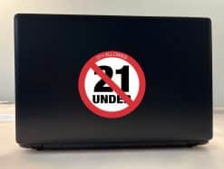 StickerTalk 21 Plus Allowed Vinyl Sticker, 5 inches by 5 inches