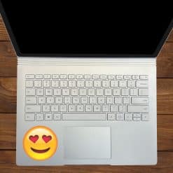 StickerTalk Heart Eyes Emoticon Vinyl Sticker Sheet, 3 inches by 3 inches