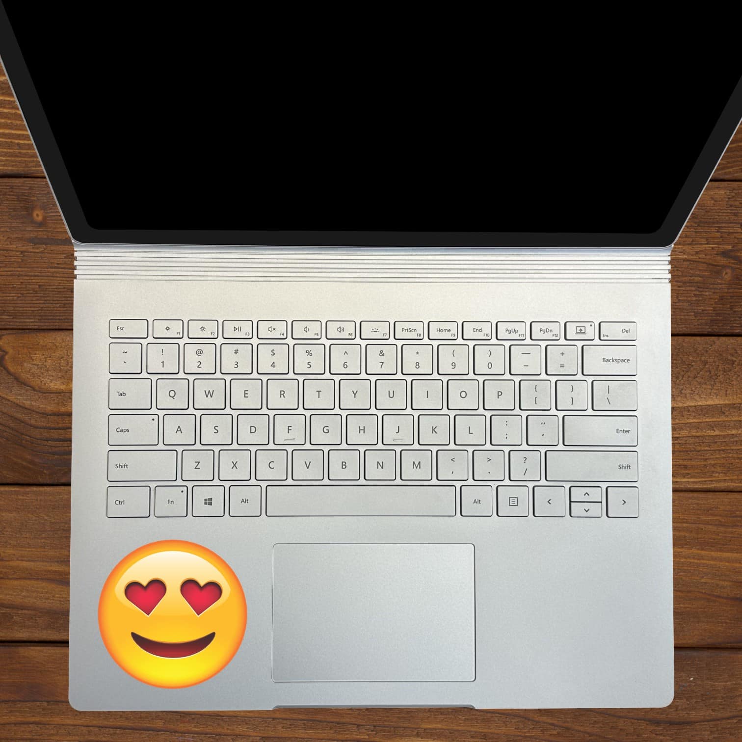 StickerTalk Heart Eyes Emoticon Vinyl Sticker Sheet, 3 inches by 3 inches