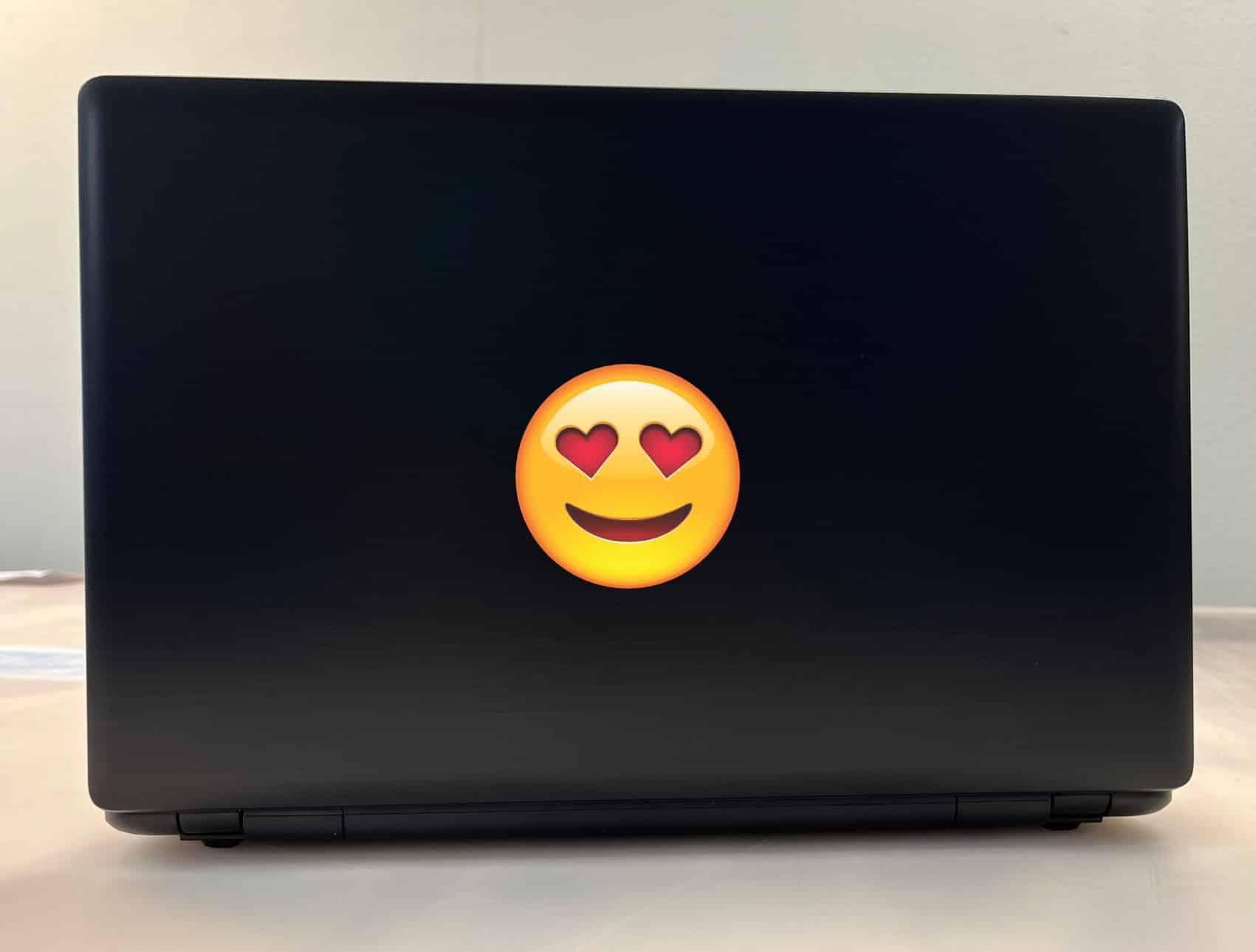 StickerTalk Heart Eyes Emoticon Vinyl Sticker Sheet, 3 inches by 3 inches