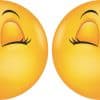 StickerTalk Kissy Face Emoticon Vinyl Sticker Sheet, 3 inches by 3 inches