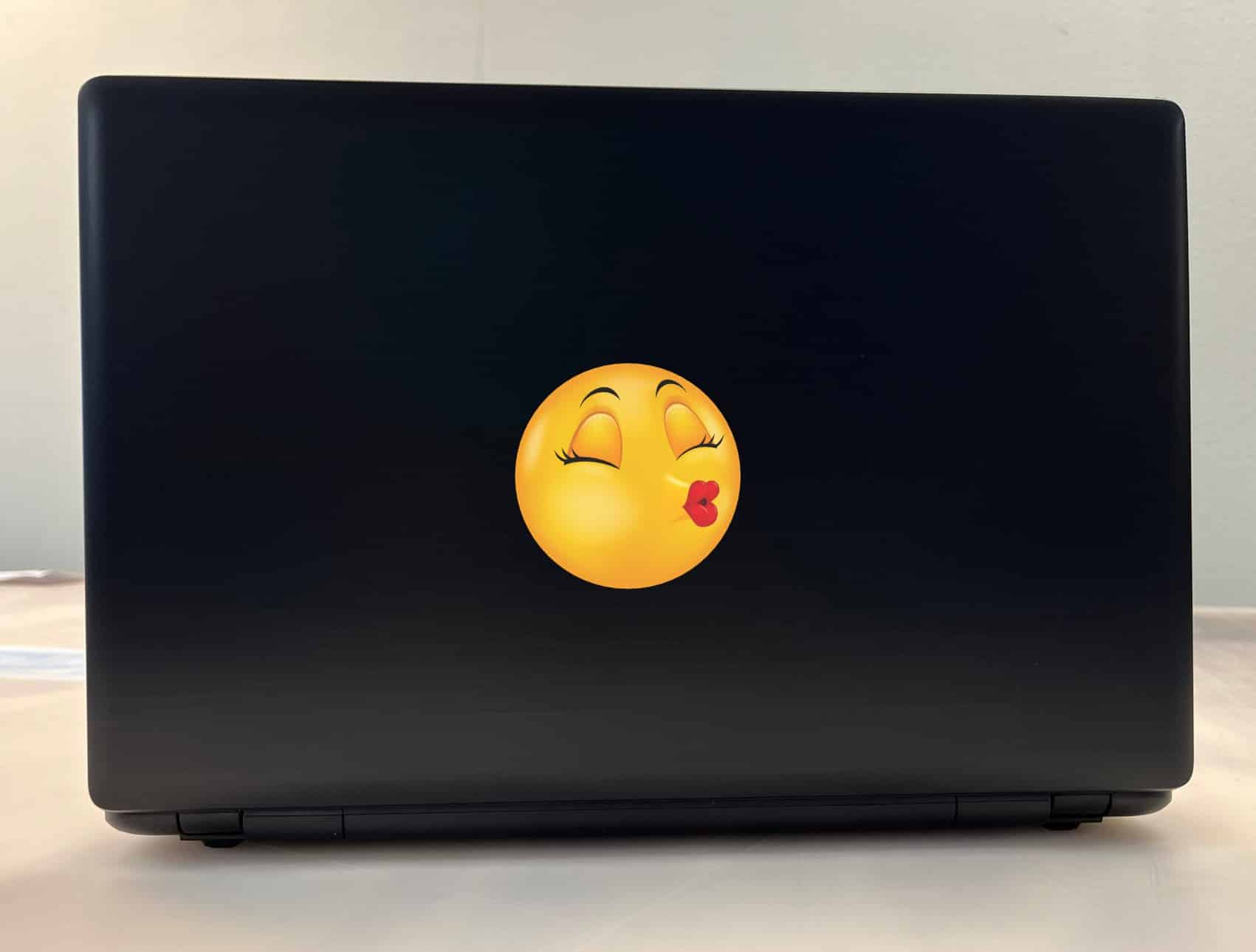 StickerTalk Kissy Face Emoticon Vinyl Sticker Sheet, 3 inches by 3 inches