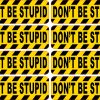 StickerTalk Don't Be Stupid Vinyl Sticker Sheet, 3 inches by 1 inch