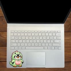 StickerTalk Penguin in Dino Onesie Sticker Sheet, 3 inches by 3.5 inches