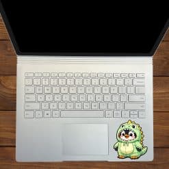 StickerTalk Penguin in Dino Onesie Sticker Sheet, 3 inches by 3.5 inches