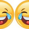 StickerTalk Laugh Crying Emoticon Vinyl Sticker Sheet, 3 inches by 3 inches