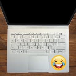 StickerTalk Laugh Crying Emoticon Vinyl Sticker Sheet, 3 inches by 3 inches