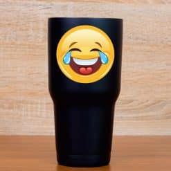 StickerTalk Laugh Crying Emoticon Vinyl Sticker Sheet, 3 inches by 3 inches