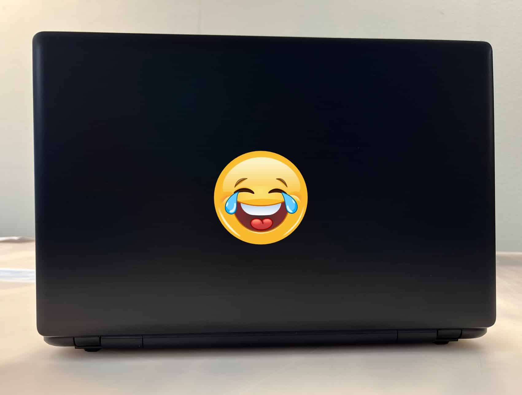 StickerTalk Laugh Crying Emoticon Vinyl Sticker Sheet, 3 inches by 3 inches
