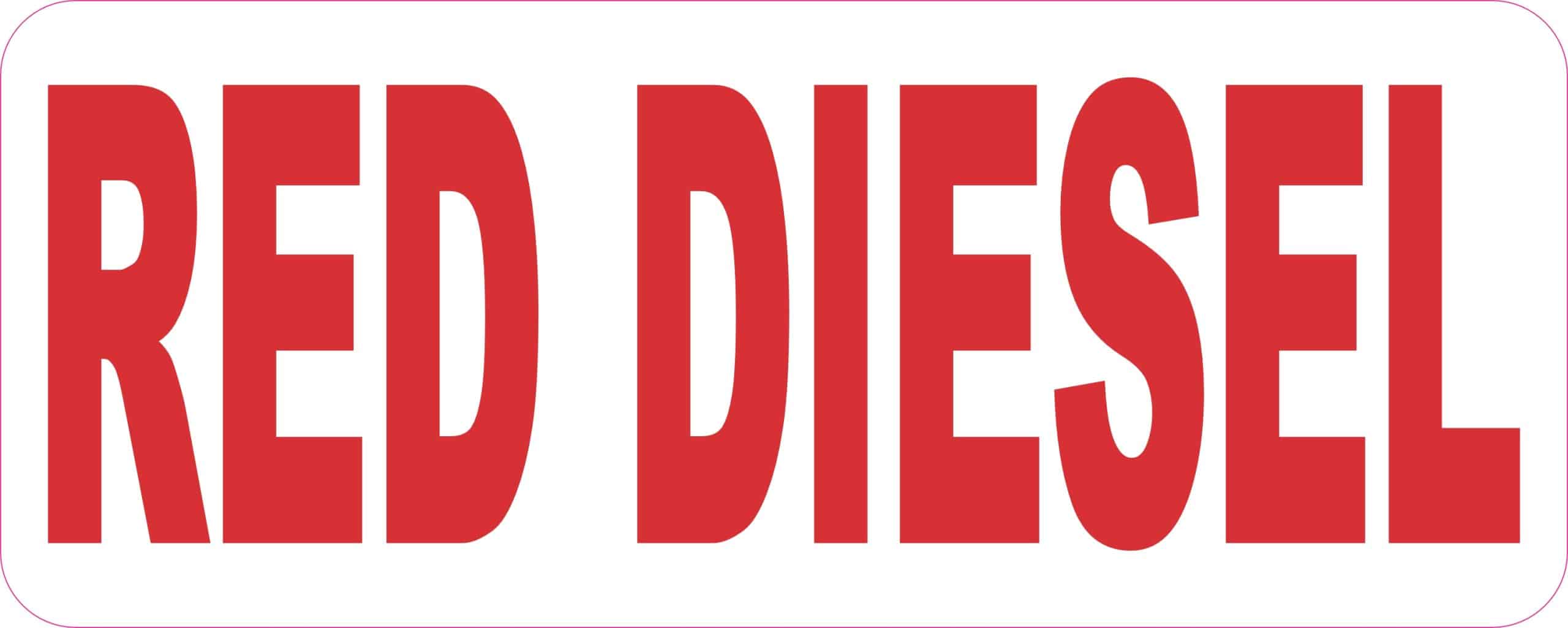 StickerTalk Red Diesel Vinyl Sticker, 10 inches by 4 inches