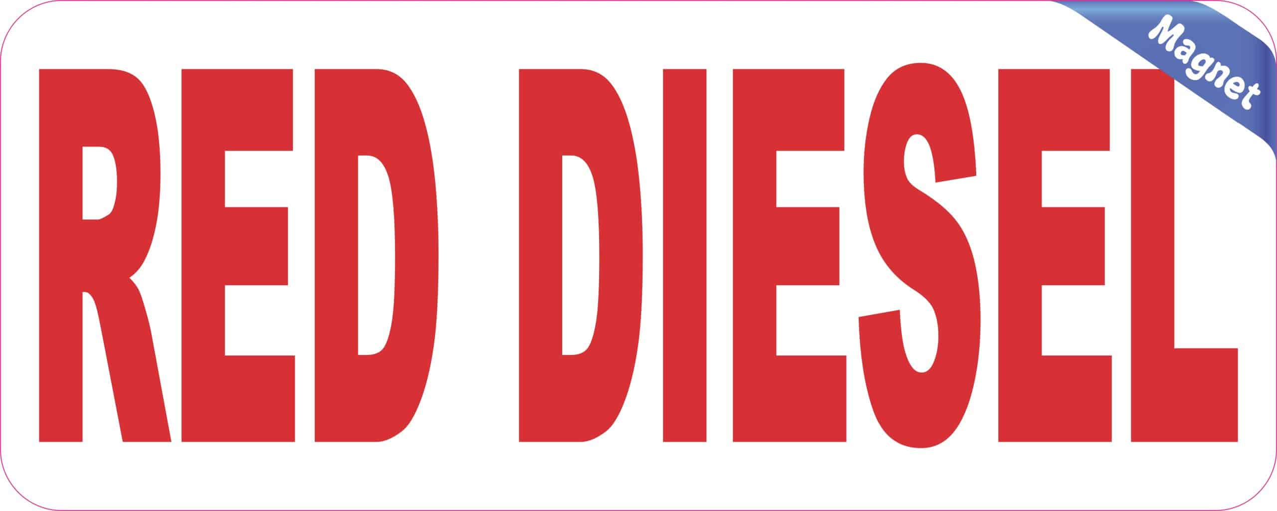 StickerTalk Red Diesel Magnet, 10 inches by 4 inches