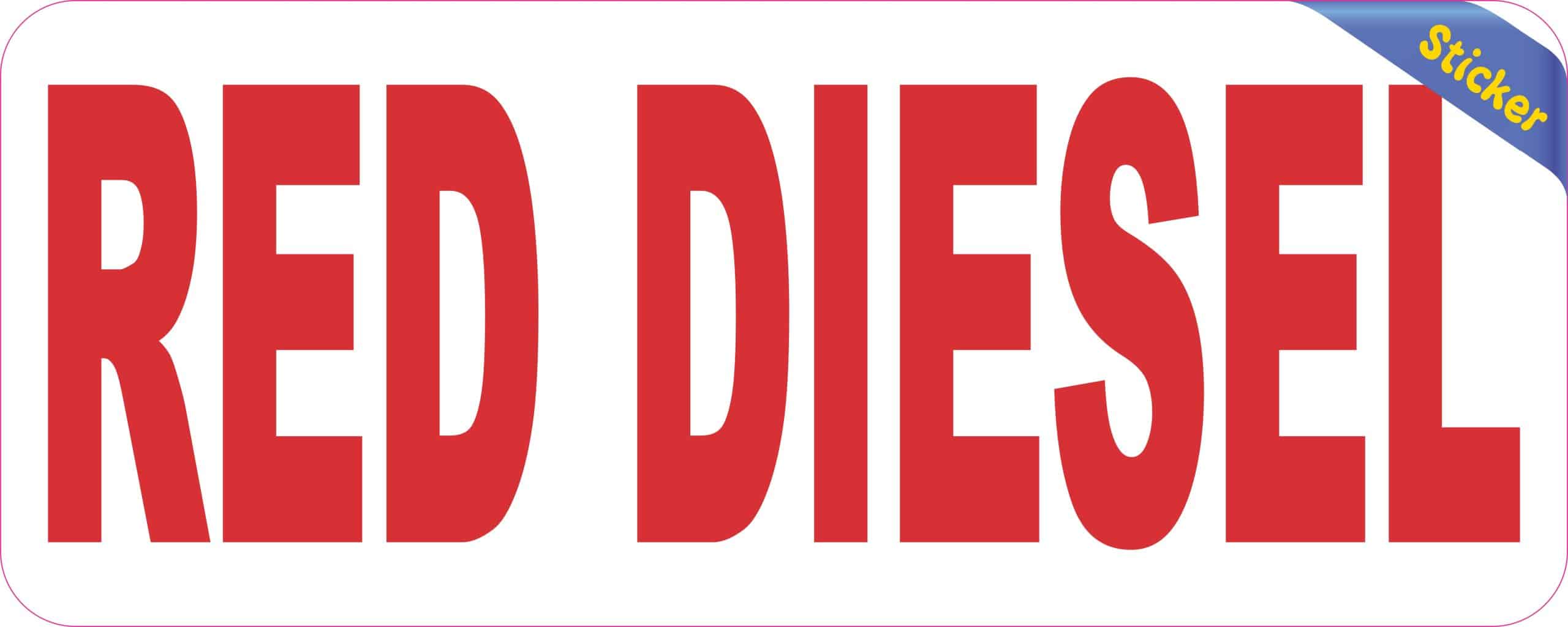 StickerTalk Red Diesel Vinyl Sticker, 10 inches by 4 inches