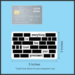 StickerTalk Everything is Fine Trust Your Government Redacted Vinyl Sticker, 5 inches by 3 inches