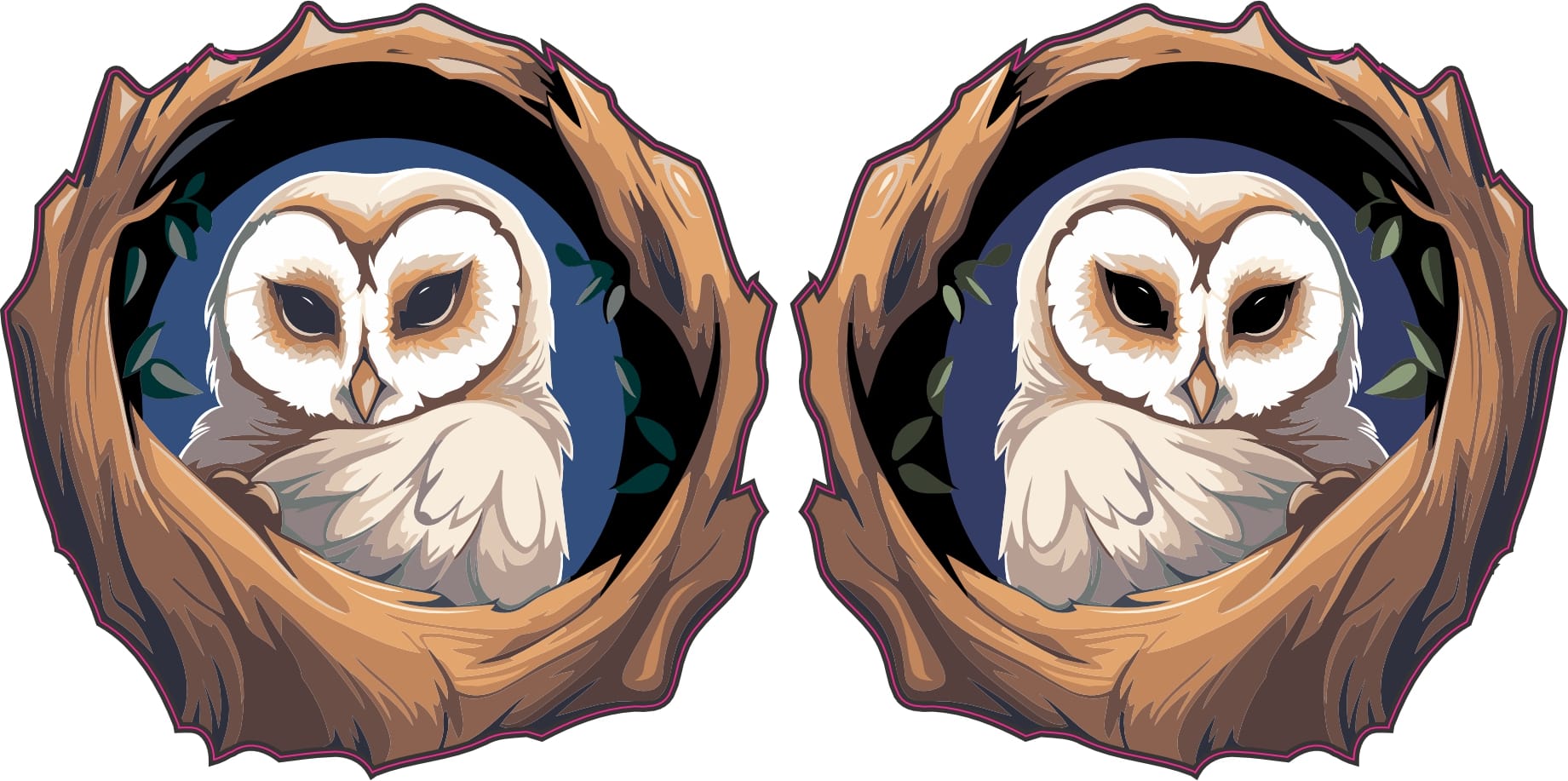 StickerTalk Owl in a Tree Vinyl Sticker Sheet, 3 inches by 3 inches