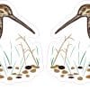 StickerTalk Mirrored Wood Snipe Vinyl Sticker Sheet, 3 inches by 2.5 inches