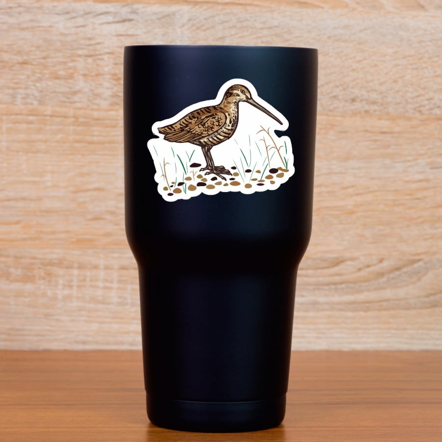StickerTalk Mirrored Wood Snipe Vinyl Sticker Sheet, 3 inches by 2.5 inches