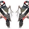 StickerTalk Great Spotted Woodpecker on Branch Vinyl Sticker Sheet, 3 inches by 3.5 inches
