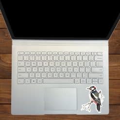 StickerTalk Great Spotted Woodpecker on Branch Vinyl Sticker Sheet, 3 inches by 3.5 inches