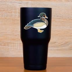 StickerTalk Mirrored Wood Duck Vinyl Sticker Sheet, 3 inches by 2.5 inches