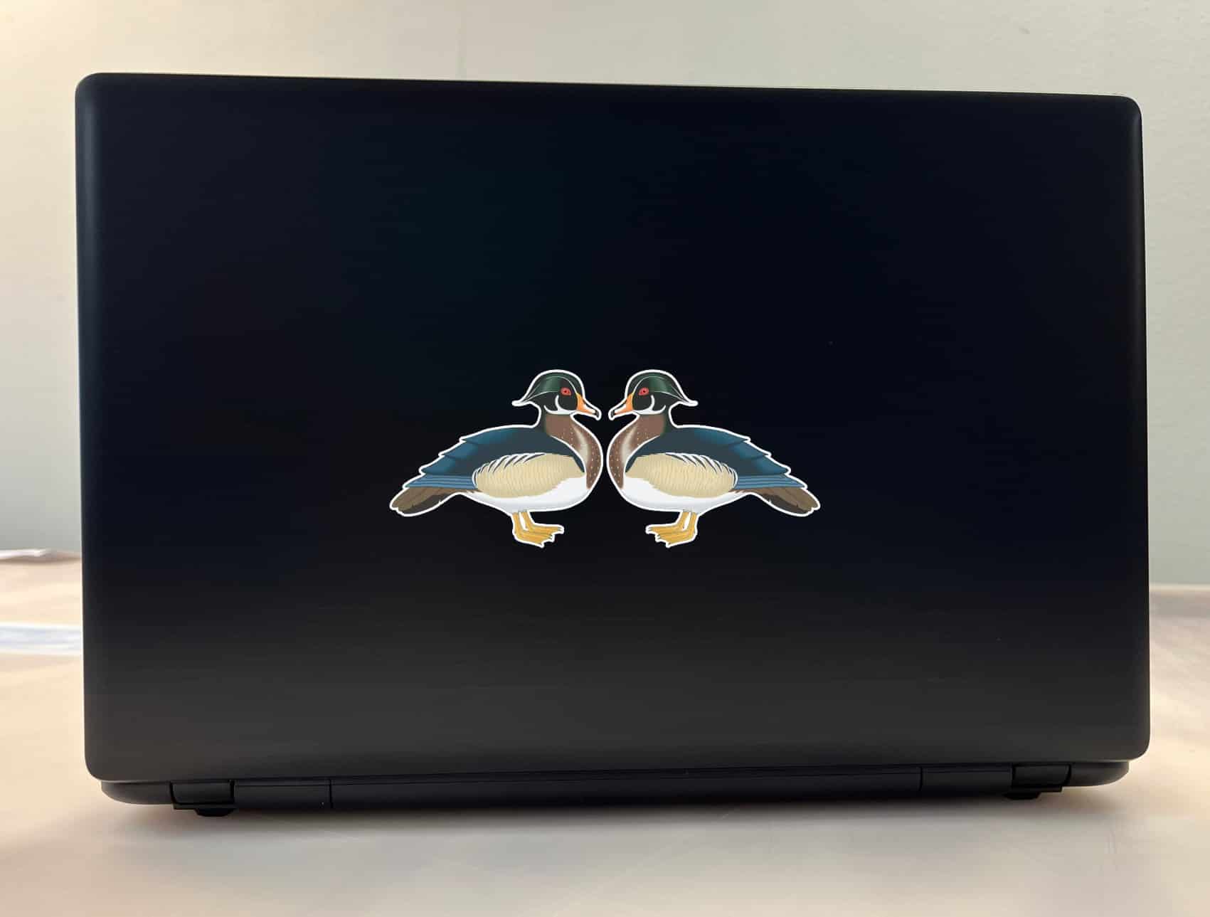 StickerTalk Mirrored Wood Duck Vinyl Sticker Sheet, 3 inches by 2.5 inches