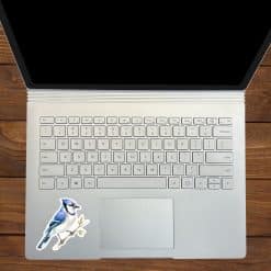 StickerTalk Blue Jay on Branch Vinyl Sticker Sheet, 3 inches by 3 inches