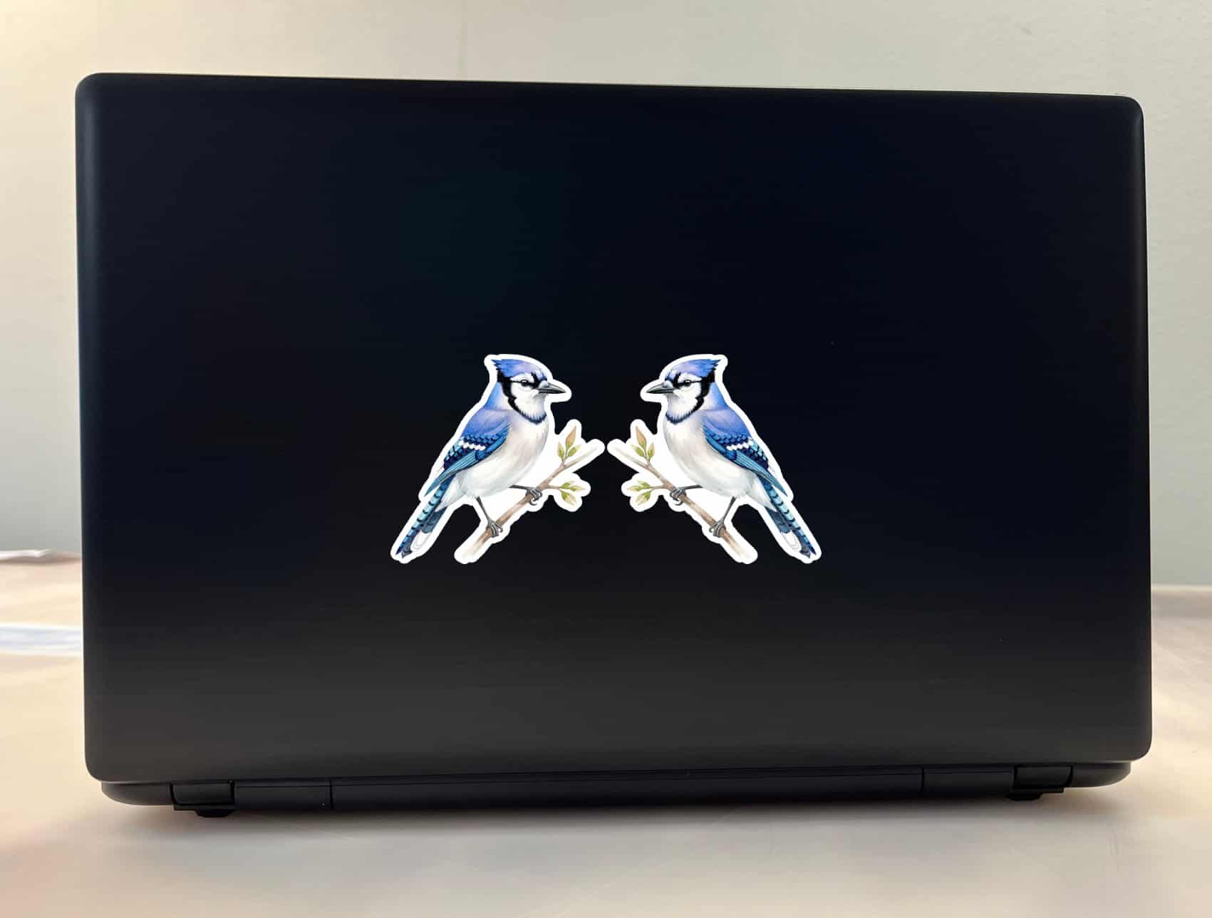 StickerTalk Blue Jay on Branch Vinyl Sticker Sheet, 3 inches by 3 inches