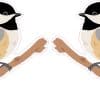 StickerTalk Mirrored Chickadee on Branch Vinyl Sticker Sheet, 2.5 inches by 2 inches