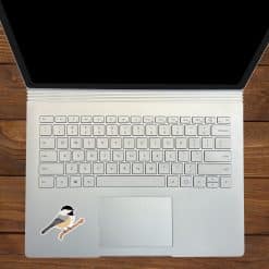 StickerTalk Mirrored Chickadee on Branch Vinyl Sticker Sheet, 2.5 inches by 2 inches