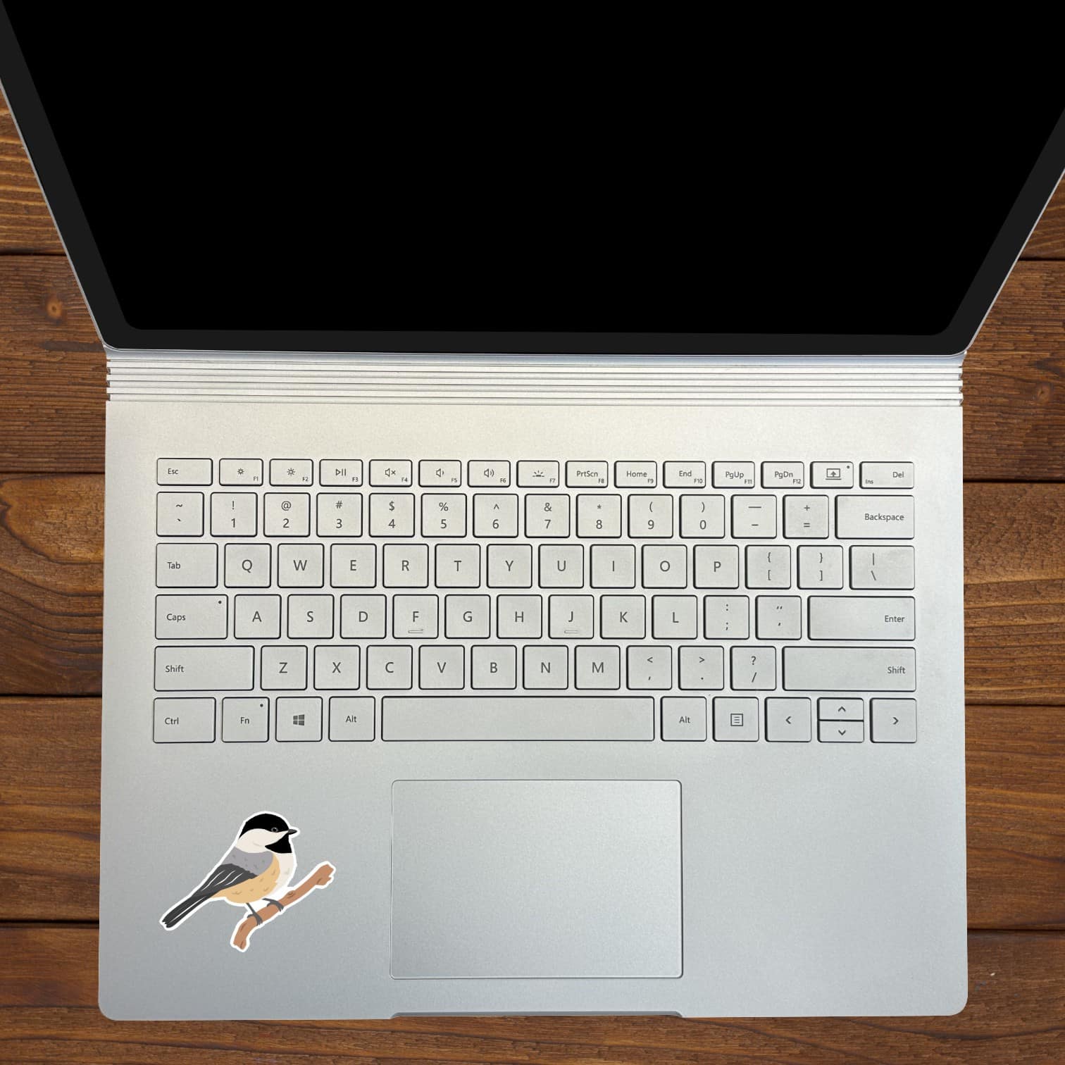 StickerTalk Mirrored Chickadee on Branch Vinyl Sticker Sheet, 2.5 inches by 2 inches