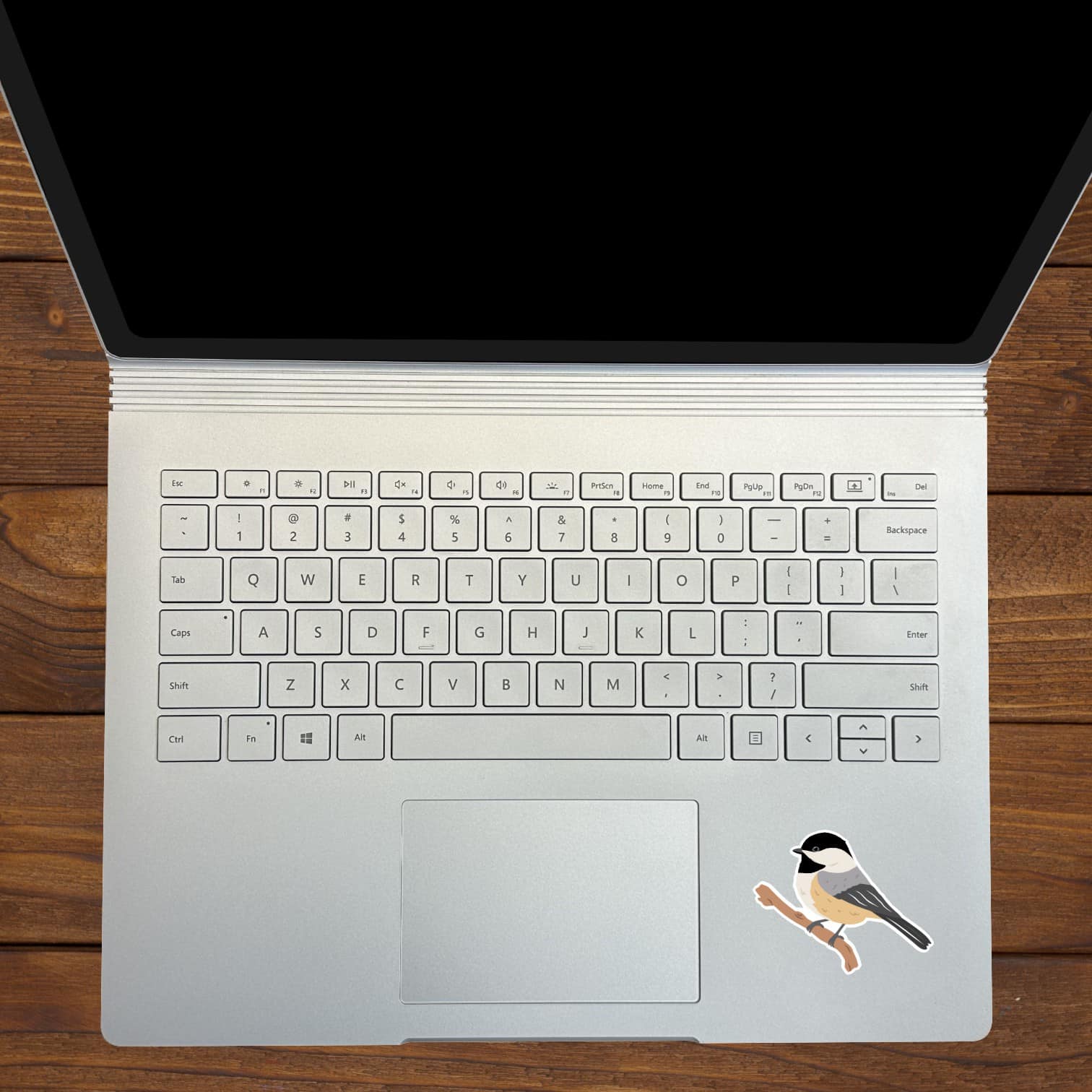 StickerTalk Mirrored Chickadee on Branch Vinyl Sticker Sheet, 2.5 inches by 2 inches