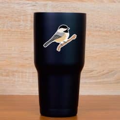 StickerTalk Mirrored Chickadee on Branch Vinyl Sticker Sheet, 2.5 inches by 2 inches