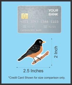 StickerTalk Mirrored Robin on Tree Branch Vinyl Sticker Sheet, 2.5 inches by 2 inches