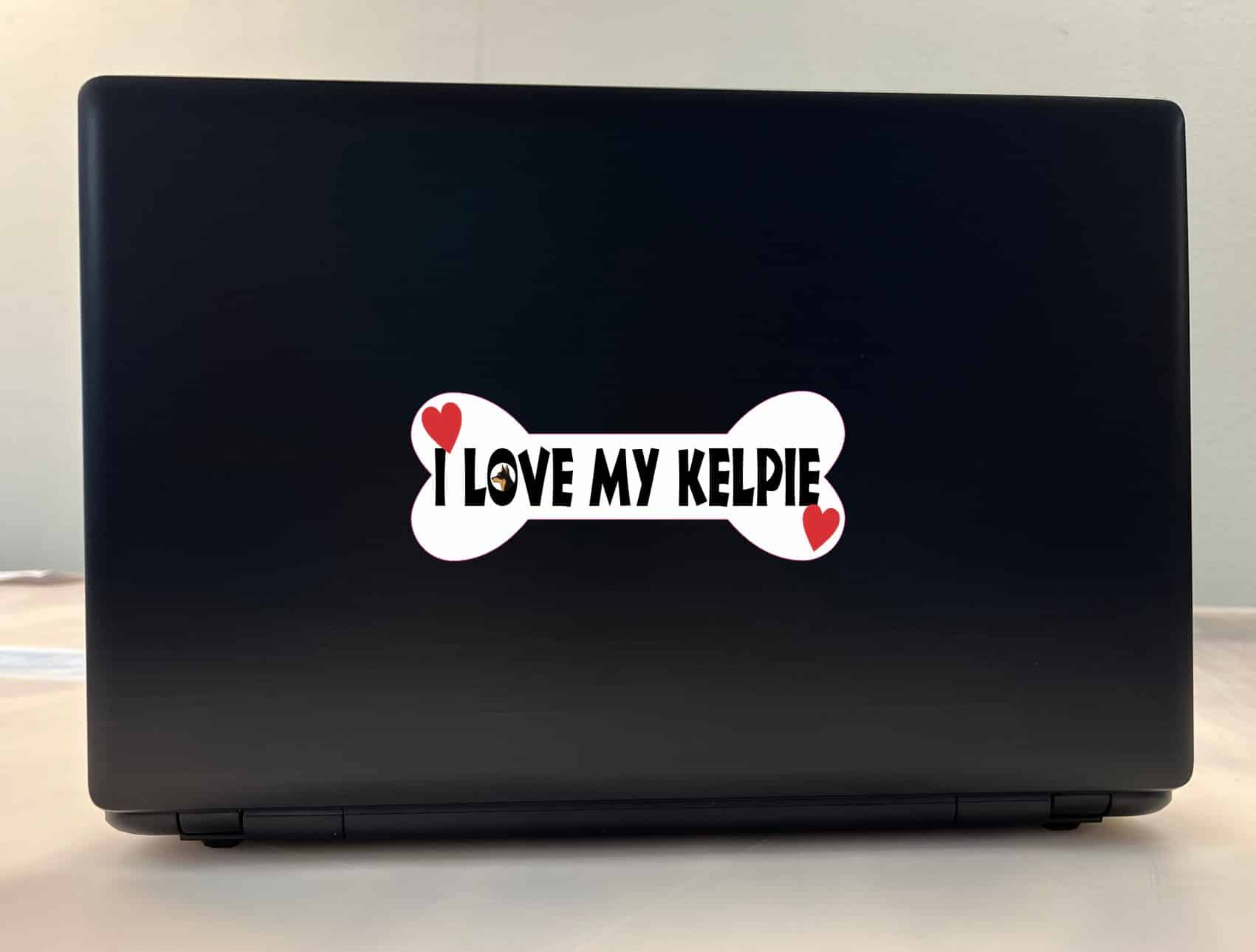 StickerTalk I Love My Kelpie Dog Vinyl Sticker, 6 inches by 2.3 inches