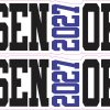 StickerTalk Senior 2027 Vinyl Sticker Sheet, 5 inches by 2 inches