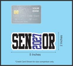 StickerTalk Senior 2027 Vinyl Sticker Sheet, 5 inches by 2 inches