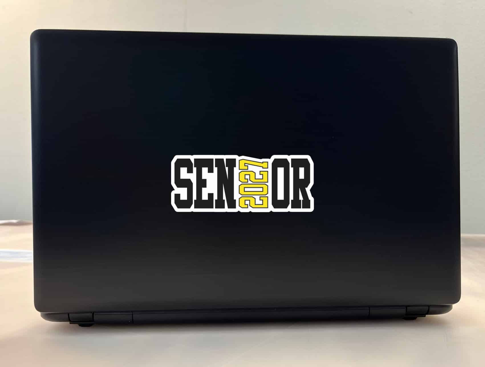 StickerTalk Yellow 2027 Senior Vinyl Sticker Sheet, 5 inches by 2 inches